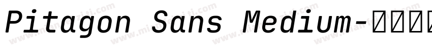 Pitagon Sans Medium字体转换